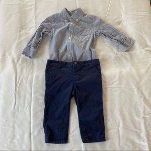 Carter's 9M Collared Shirt Bodysuit and Pants